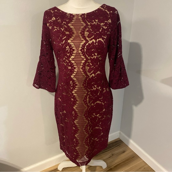 Danny and Nicole Lace Sheath Dress - Picture 3 of 12